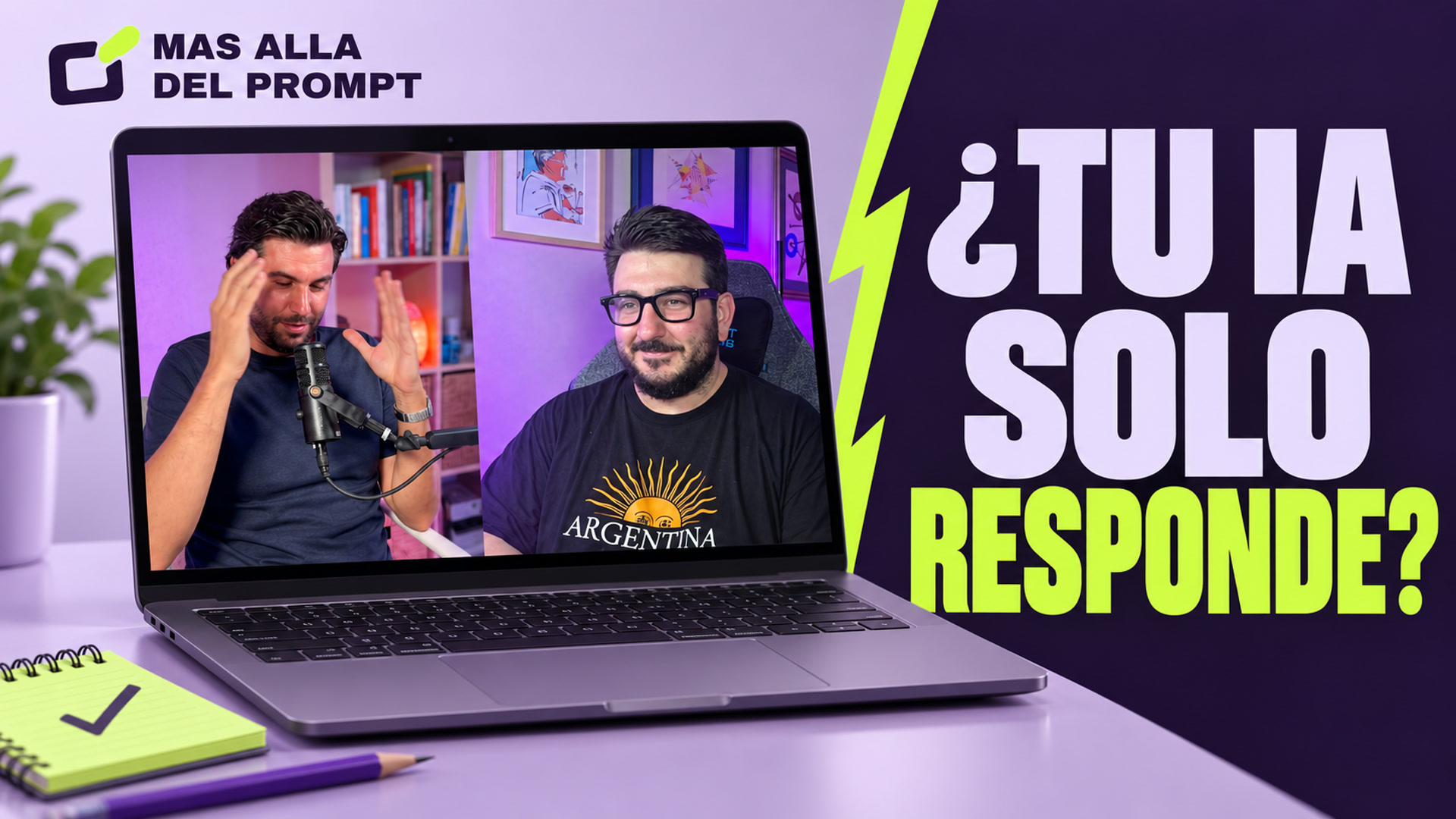Ángel Aparicio y Luis Salgado en una videollamada dentro de un portátil. ¿Tu IA solo responde?